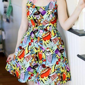 Retrolicious Snack Attack Dress - Size 2x and 3x